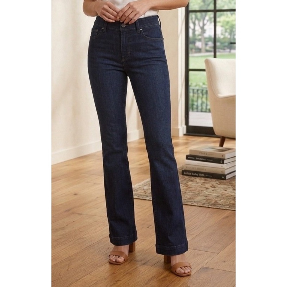 Y2K Vince Camuto High Rise Flare Jeans Women's 25 Dark Wash Blue Stretch NWT